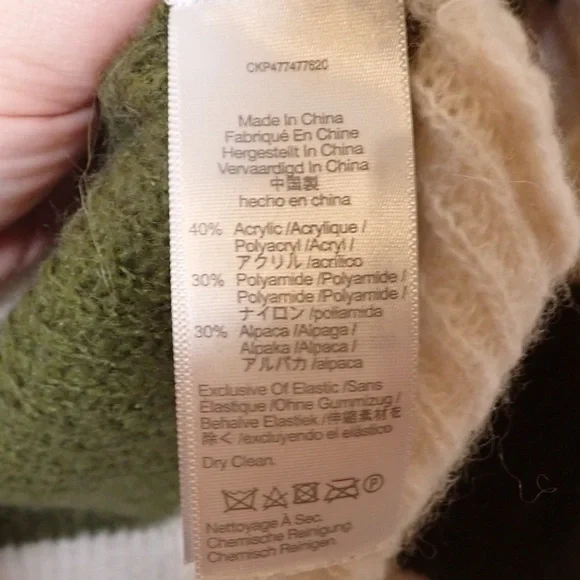 Madewell Tibbed Crewneck Cropped Oversized Sweater size XXS - Picture 6 of 8